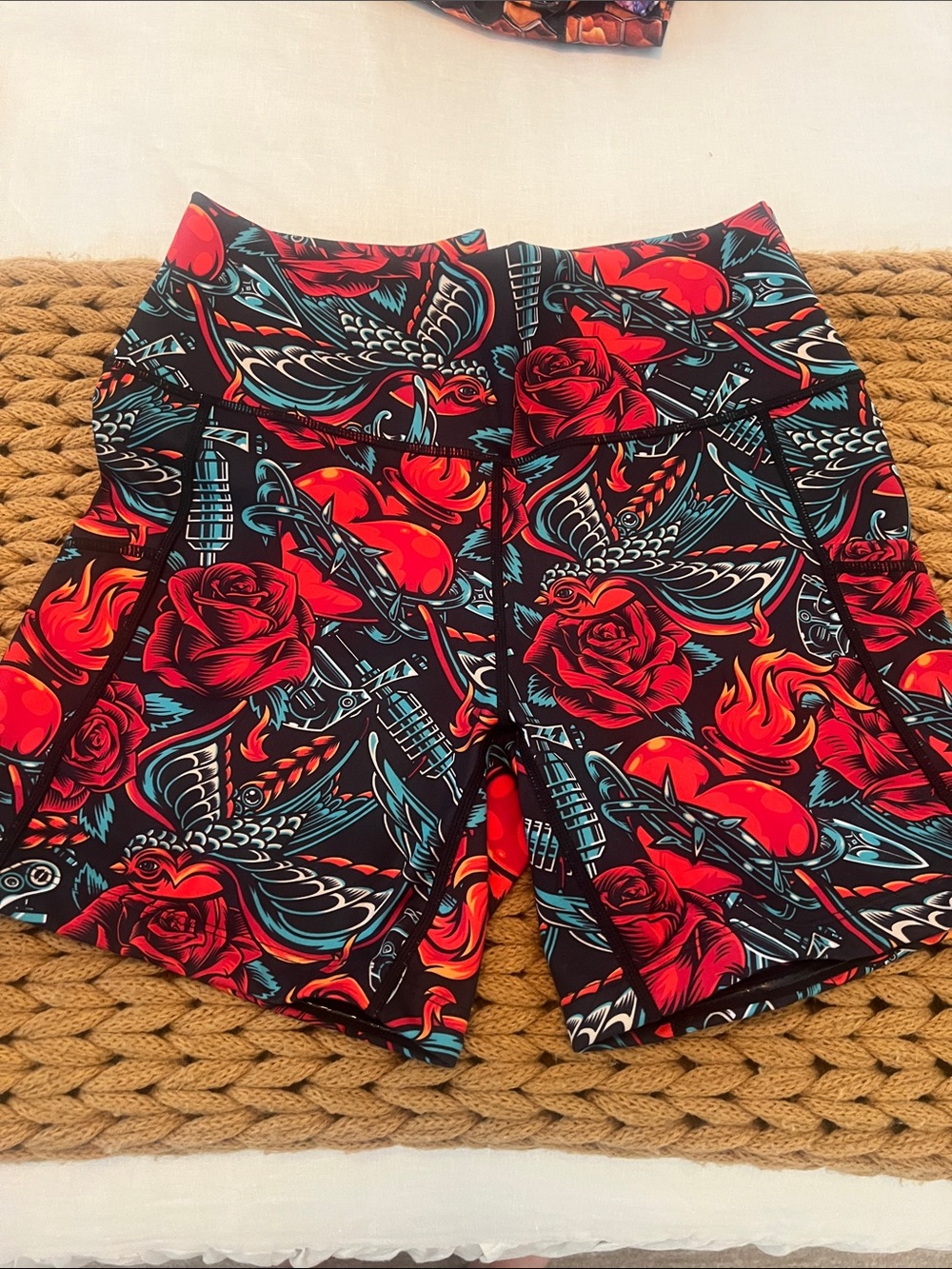 CVG Vibrant Patterned shorts  Bundle of 4  - Skull, Sunflower,Marble and cats - Picture 2 of 10